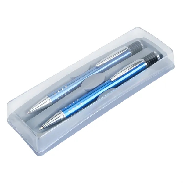 Pen & Pencil Set features metal retractable ballpoint pen and mechanical... from ASI 46755 Cosmo Promos