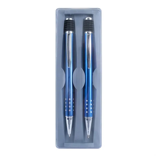 Pen & Pencil Set features metal retractable ballpoint pen and mechanical... from ASI 46755 Cosmo Promos