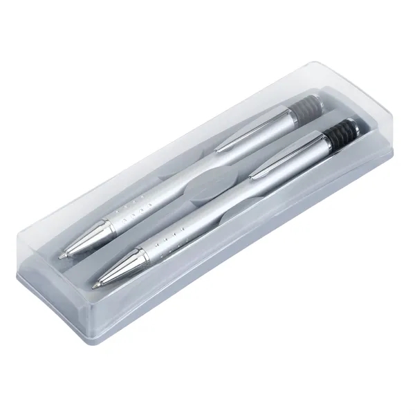 Pen & Pencil Set features metal retractable ballpoint pen and mechanical... from ASI 46755 Cosmo Promos