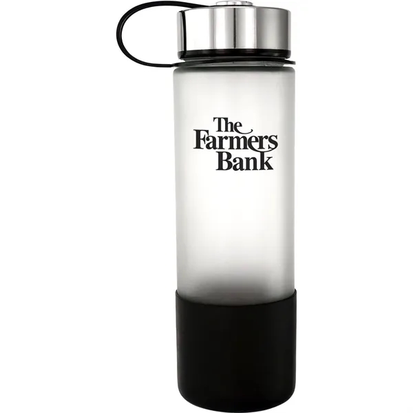 Metal Lanyard Lid 22 oz. Frosted Glass Grip Bottle... from ASI 30208 A P Specialties / AP Specialties