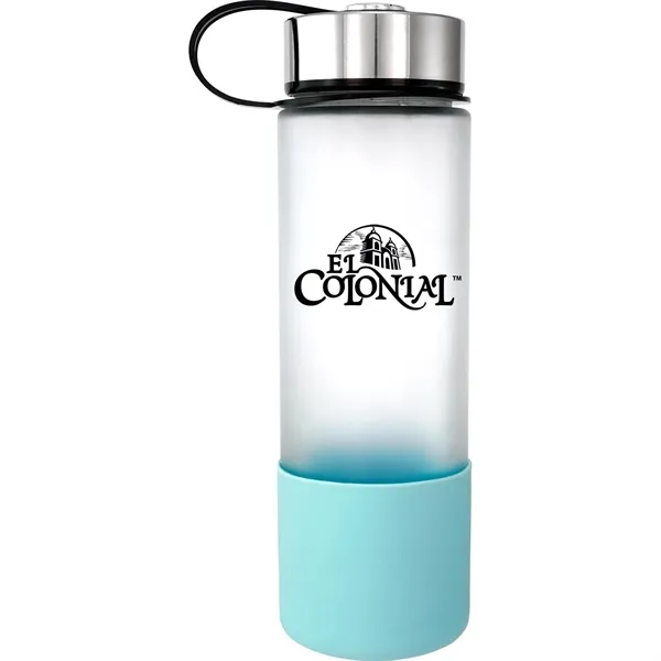 Metal Lanyard Lid 22 oz. Frosted Glass Grip Bottle... from ASI 30208 A P Specialties / AP Specialties