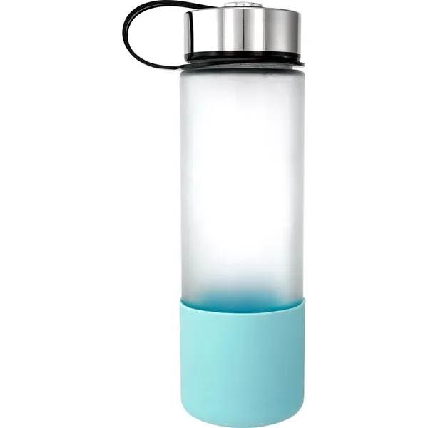 Metal Lanyard Lid 22 oz. Frosted Glass Grip Bottle... from ASI 30208 A P Specialties / AP Specialties