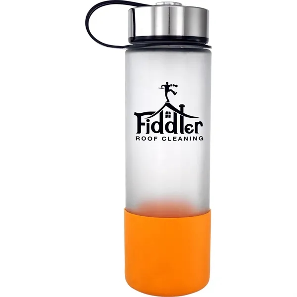 Metal Lanyard Lid 22 oz. Frosted Glass Grip Bottle... from ASI 30208 A P Specialties / AP Specialties