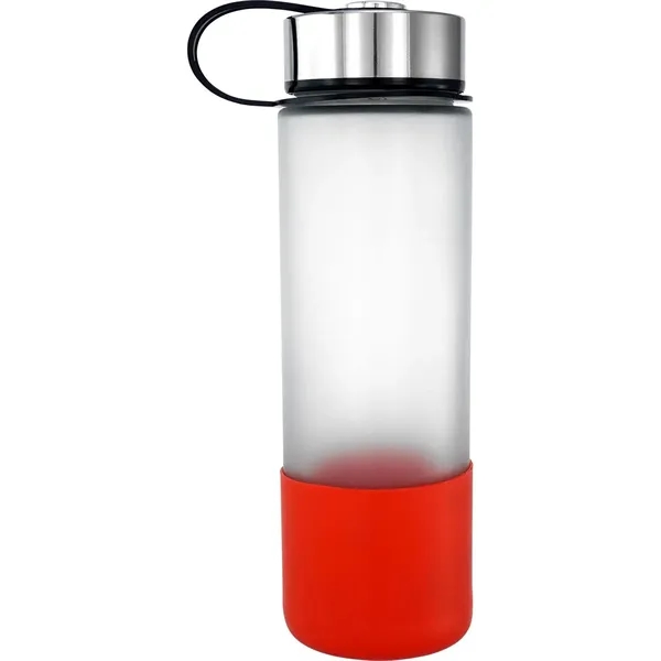 Metal Lanyard Lid 22 oz. Frosted Glass Grip Bottle... from ASI 30208 A P Specialties / AP Specialties