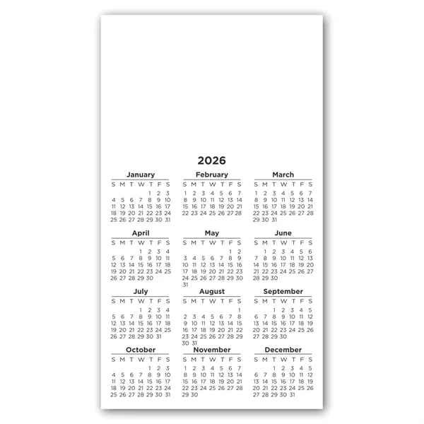 3 29/32" x 6 15/16" calendar magnet with square corners.... from ASI 68507 The Magnet Group / Magnet LLC™
