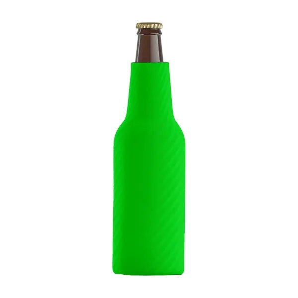 Foam material bottle cooler sleeves in assorted colors with zippered closure.... from ASI 91880 Tranter Graphics Inc