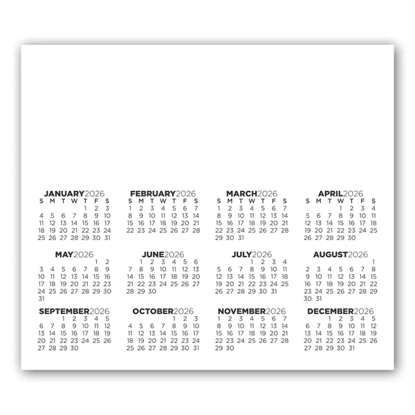 3.91" x 3.41" magnetic calendar with strong holding power and four... from ASI 68507 The Magnet Group / Magnet LLC™