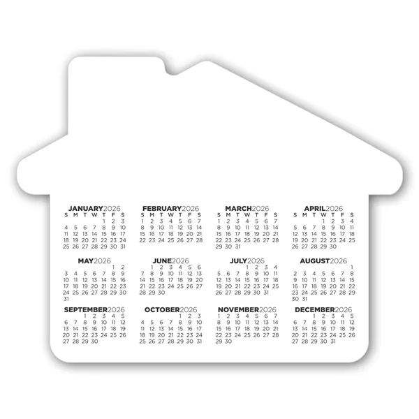 House shaped calendar magnet with custom 4 color process imprint.... from ASI 68507 The Magnet Group / Magnet LLC™