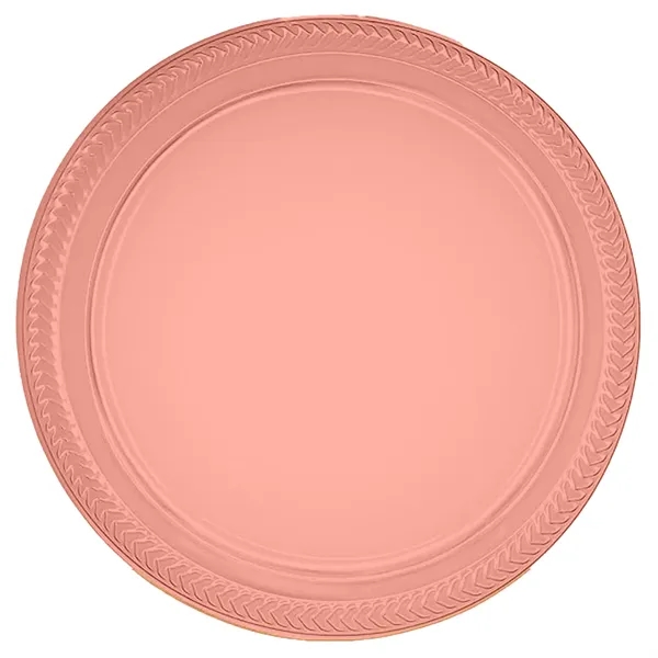 9" round plastic plate in a wide variety of colors; made... from ASI 91880 Tranter Graphics Inc