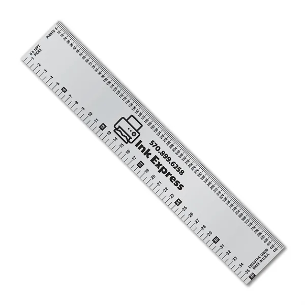 6 inch .032 Metalphoto® aluminum ruler w/ printing & publishing scales.... from ASI 53430 Executive Line / Executive Line®