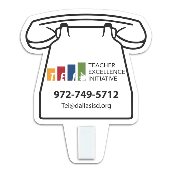 Telephone shaped magnet with clip attachment and four color process imprint.... from ASI 68507 The Magnet Group / Magnet LLC™