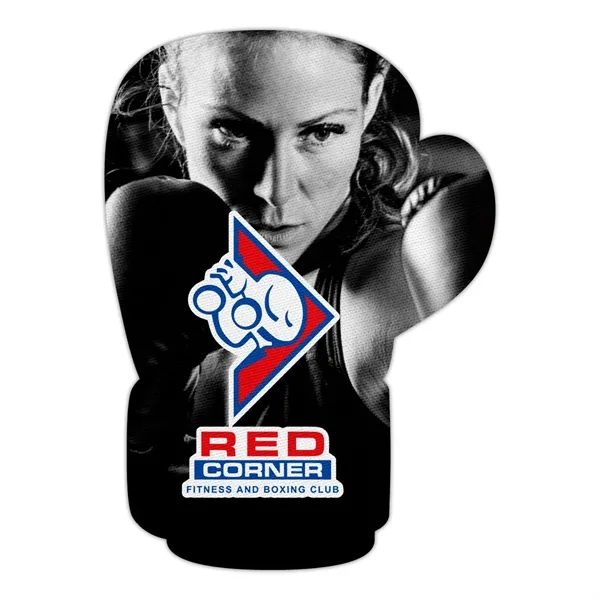 Boxing glove shaped single coaster made from 1.5mm poly rubber fabric.... from ASI 93987 Martini-Vispak Inc.