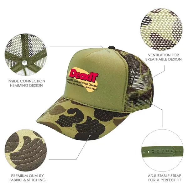 Trucker Cap with Camo Pattern... from ASI 31517 Admart Products