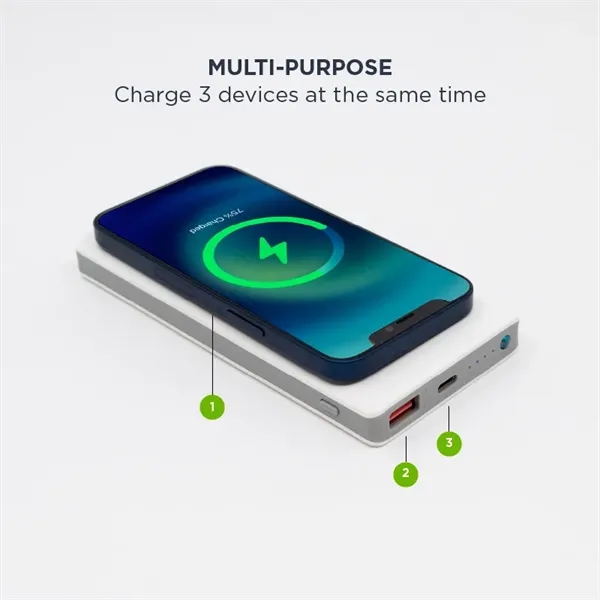 Qi wireless charger with 10,000 mAh (10k mAh) power bank... from ASI 68190 Lungsal / Lungsal