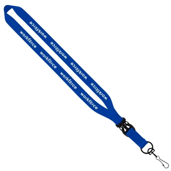3/4" x 16" economy polyester lanyard with slide buckle release and... from ASI 88060 Snugz/USA Inc / SnugZ USA®