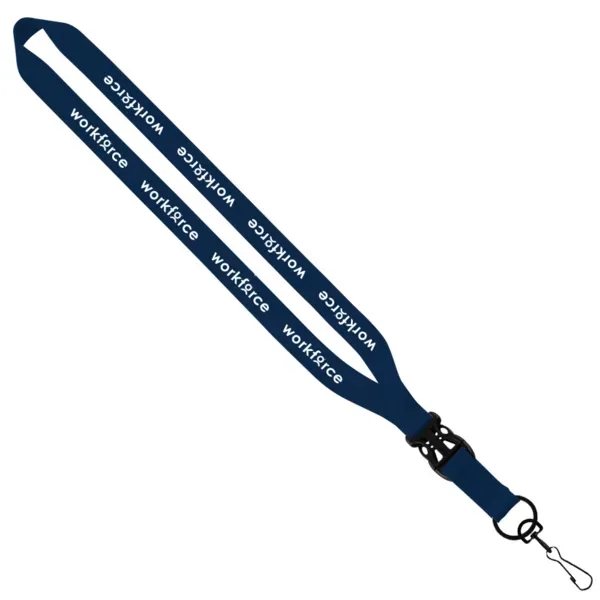 3/4" x 16" economy polyester lanyard with slide buckle release and... from ASI 88060 Snugz/USA Inc / SnugZ USA®