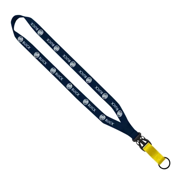 3/4" x 16" multi-color polyester lanyard with slide-buckle release and split-ring.... from ASI 88060 Snugz/USA Inc / SnugZ USA®