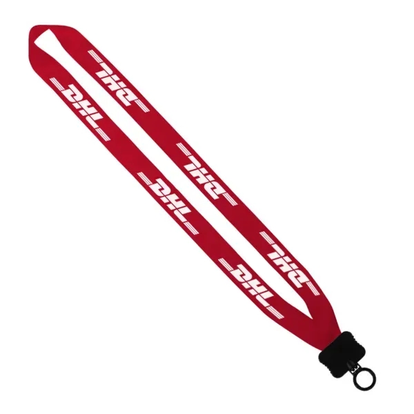 3/4" x 16" polyester lanyard with a plastic clamshell and O-ring... from ASI 88060 Snugz/USA Inc / SnugZ USA®