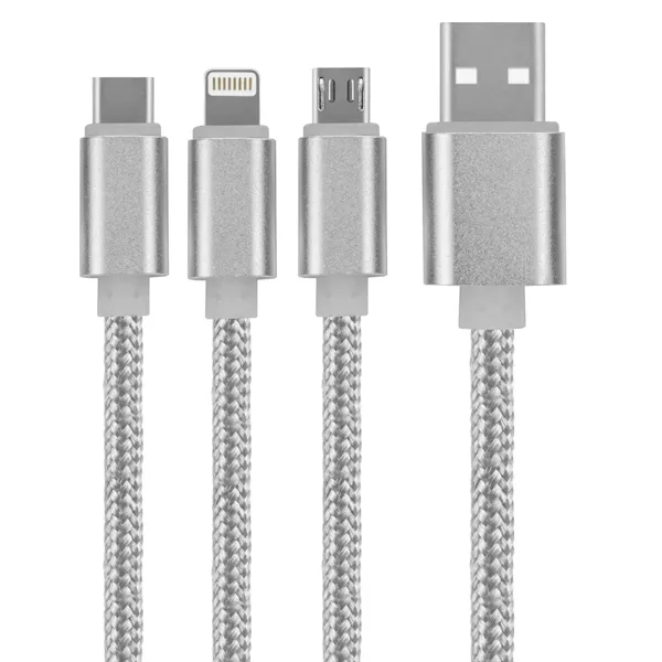4-in-1 keychain charging USB cable with USB-C, Micro USB, Lightning, and... from ASI 68190 Lungsal / Lungsal