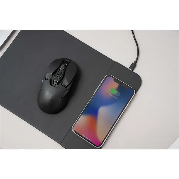 Qi wireless charger and mouse pad is made with PU leather... from ASI 68190 Lungsal / Lungsal