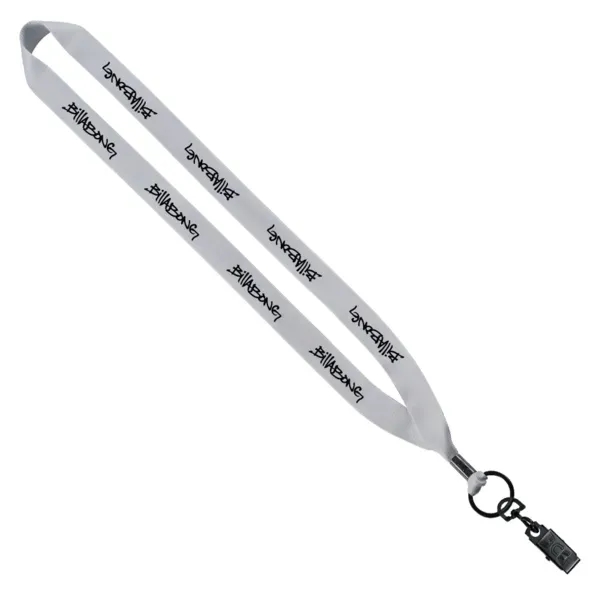 16" x 3/4" economy polyester lanyard with metal crimp and metal... from ASI 88060 Snugz/USA Inc / SnugZ USA®