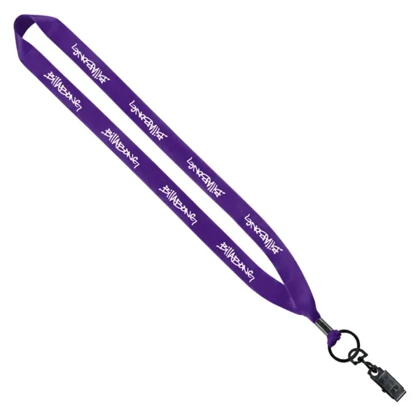 16" x 3/4" economy polyester lanyard with metal crimp and metal... from ASI 88060 Snugz/USA Inc / SnugZ USA®