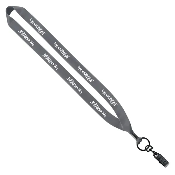 16" x 3/4" economy polyester lanyard with metal crimp and metal... from ASI 88060 Snugz/USA Inc / SnugZ USA®