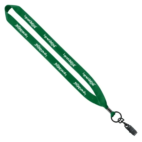 16" x 3/4" economy polyester lanyard with metal crimp and metal... from ASI 88060 Snugz/USA Inc / SnugZ USA®