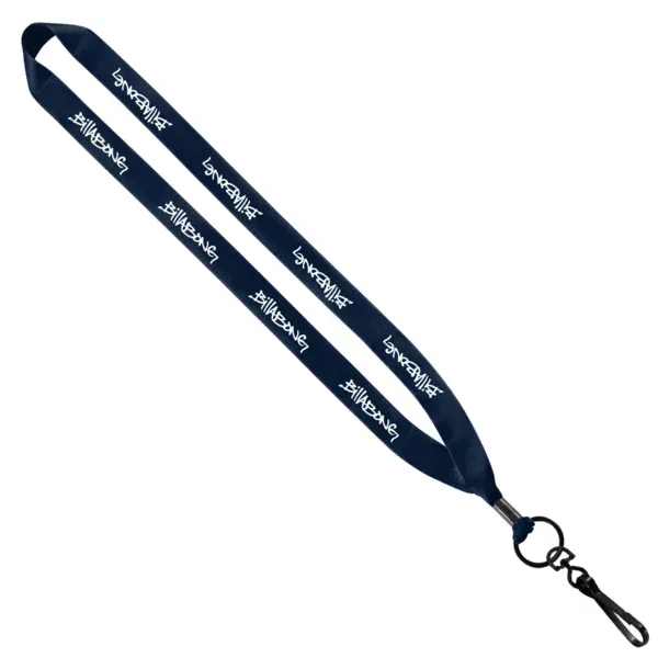 3/4" x 16" economy polyester lanyard with metal crimp and metal... from ASI 88060 Snugz/USA Inc / SnugZ USA®