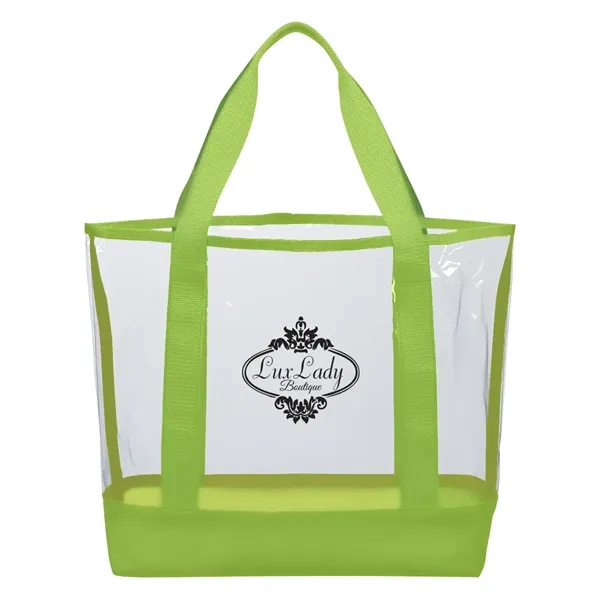 Clear Casual Tote Bag.  Made of PVC and 600 Denier... from ASI 61125 Hit Promotional Products / Hit®