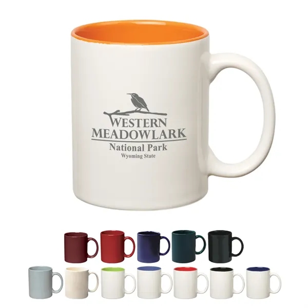 Colored stoneware mug with C-shape handle, 11 oz.... from ASI 61125 Hit Promotional Products / Hit®