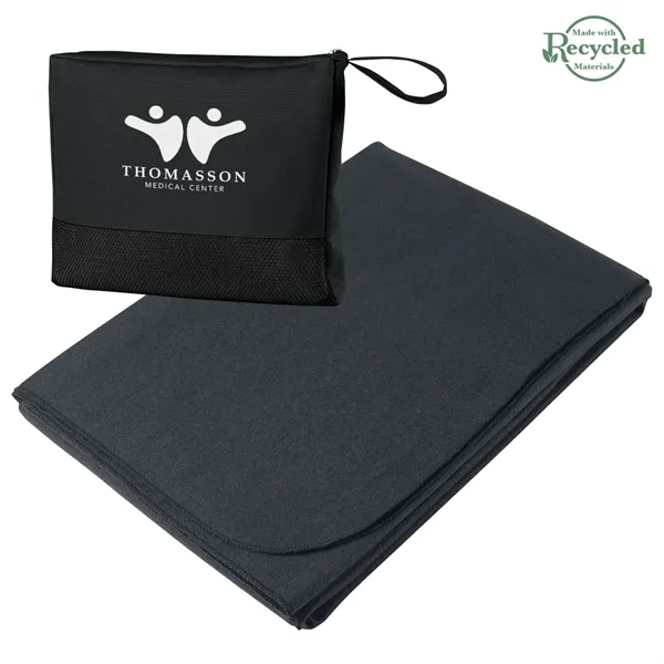 Large 47" x 60" travel blanket made of 100% polyester.... from ASI 61125 Hit Promotional Products / Hit®