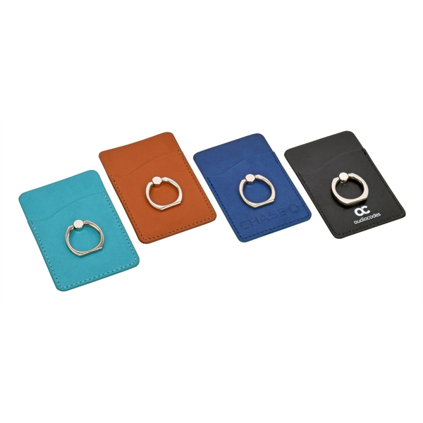 Leather Phone pocket with sure grip ring... from ASI 93131 US Flash & Technologies LLC
