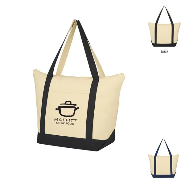 Tote bag made of 12 oz. cotton canvas with top zipper... from ASI 61125 Hit Promotional Products / Hit®