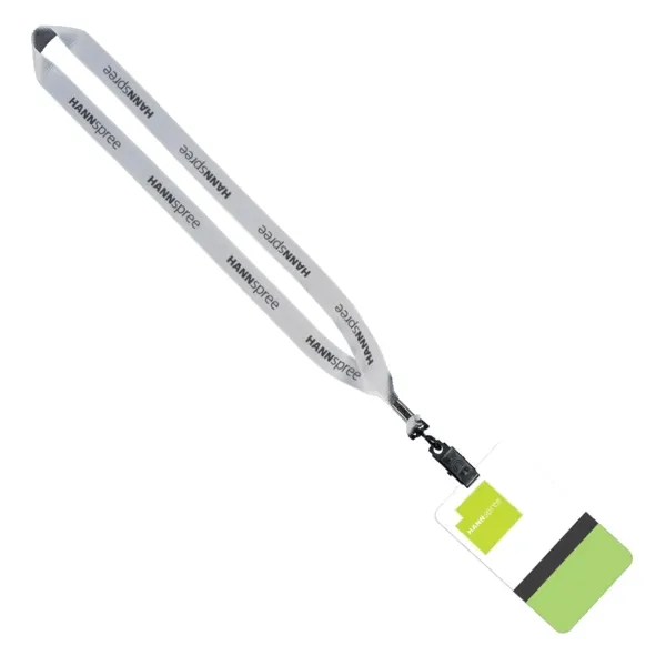 3/4" polyester lanyard with a 5"W x 3"H plastic identification badge.... from ASI 88060 Snugz/USA Inc / SnugZ USA®