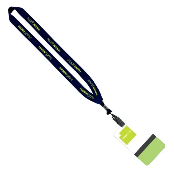 3/4" polyester lanyard with a 5"W x 3"H plastic identification badge.... from ASI 88060 Snugz/USA Inc / SnugZ USA®