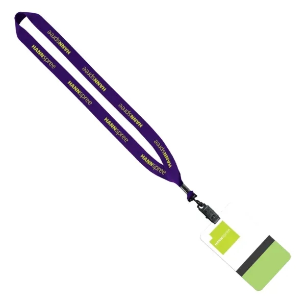 3/4" polyester lanyard with a 5"W x 3"H plastic identification badge.... from ASI 88060 Snugz/USA Inc / SnugZ USA®