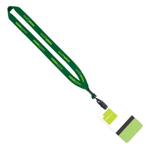 3/4" polyester lanyard with a 5"W x 3"H plastic identification badge.... from ASI 88060 Snugz/USA Inc / SnugZ USA®