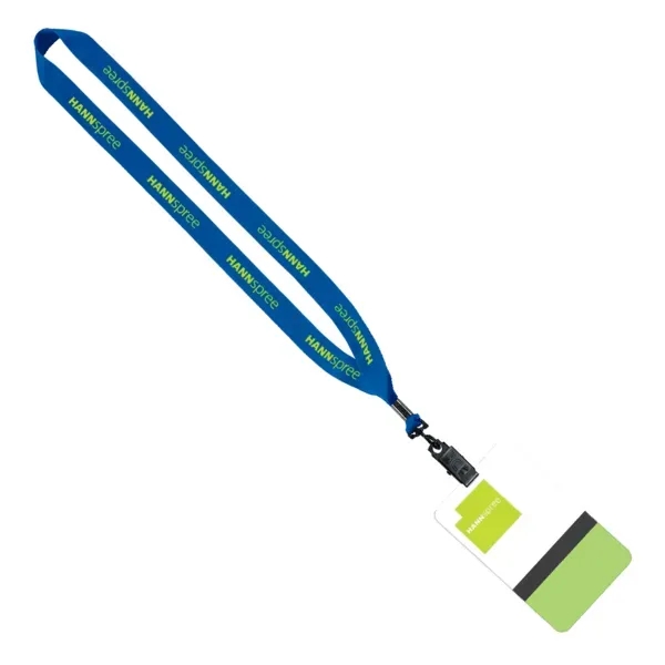 3/4" polyester lanyard with a 5"W x 3"H plastic identification badge.... from ASI 88060 Snugz/USA Inc / SnugZ USA®