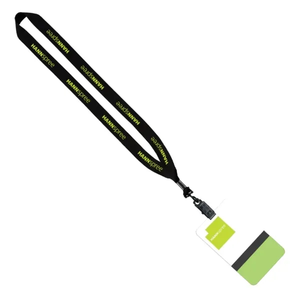 3/4" polyester lanyard with a 5"W x 3"H plastic identification badge.... from ASI 88060 Snugz/USA Inc / SnugZ USA®