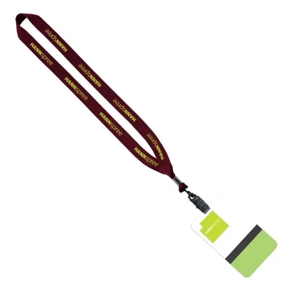 3/4" polyester lanyard with a 5"W x 3"H plastic identification badge.... from ASI 88060 Snugz/USA Inc / SnugZ USA®