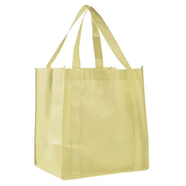 Polypropylene gusset grocery tote bag plus 1 color silkscreen imprint on... from ASI 37218 Athena Promo (tm)