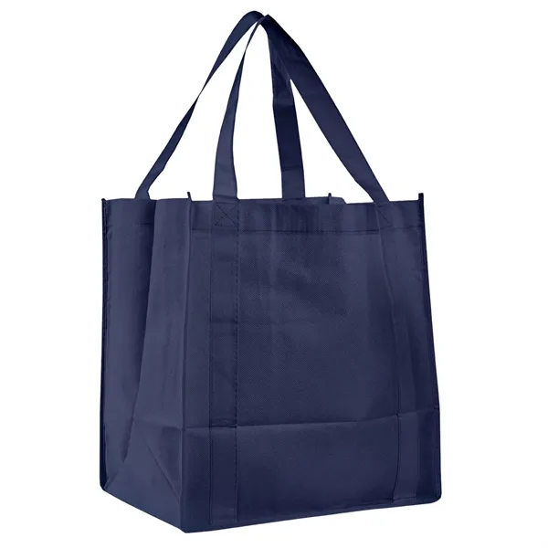 Polypropylene gusset grocery tote bag plus 1 color silkscreen imprint on... from ASI 37218 Athena Promo (tm)