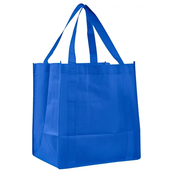 Polypropylene gusset grocery tote bag plus 1 color silkscreen imprint on... from ASI 37218 Athena Promo (tm)