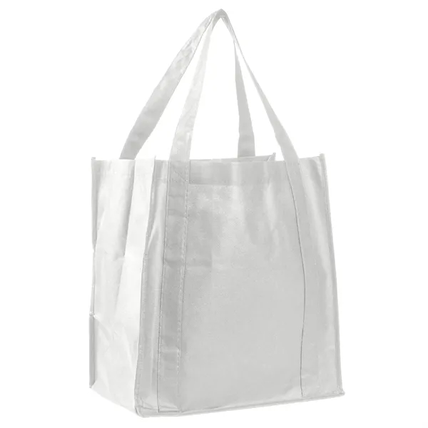 Polypropylene gusset grocery tote bag plus 1 color silkscreen imprint on... from ASI 37218 Athena Promo (tm)