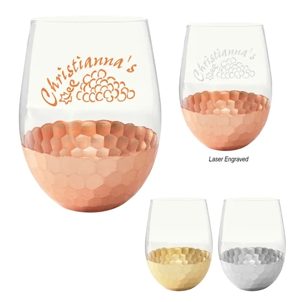 18 oz. stemless wine glass with metallic color options... from ASI 61125 Hit Promotional Products / Hit®