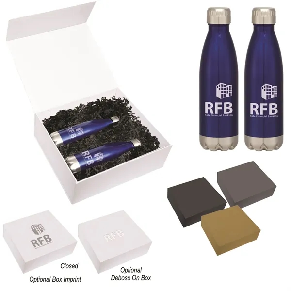 Set of two 16 oz. stainless steel bottles... from ASI 61125 Hit Promotional Products / Hit®