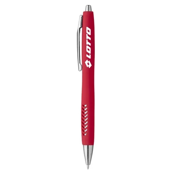 Plunger-action pen with a matte finish, triangular ergonomic barrel, metal clip,... from ASI 88060 Snugz/USA Inc / Sweda®