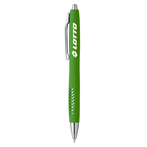 Plunger-action pen with a matte finish, triangular ergonomic barrel, metal clip,... from ASI 88060 Snugz/USA Inc / Sweda®