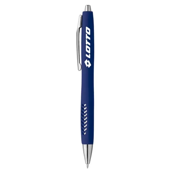 Plunger-action pen with a matte finish, triangular ergonomic barrel, metal clip,... from ASI 88060 Snugz/USA Inc / Sweda®